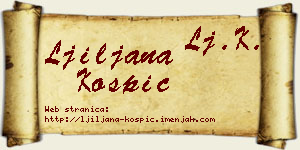 Ljiljana Košpić vizit kartica